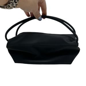 St. John Black Nylon Cosmetic Pouch Bag With Handles